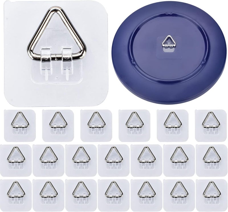 AccEncyc Wall Hangers 20 Pack - Vertical Plate Holders, Adhesive Picture Hanger for Wall Decoration - Image 1